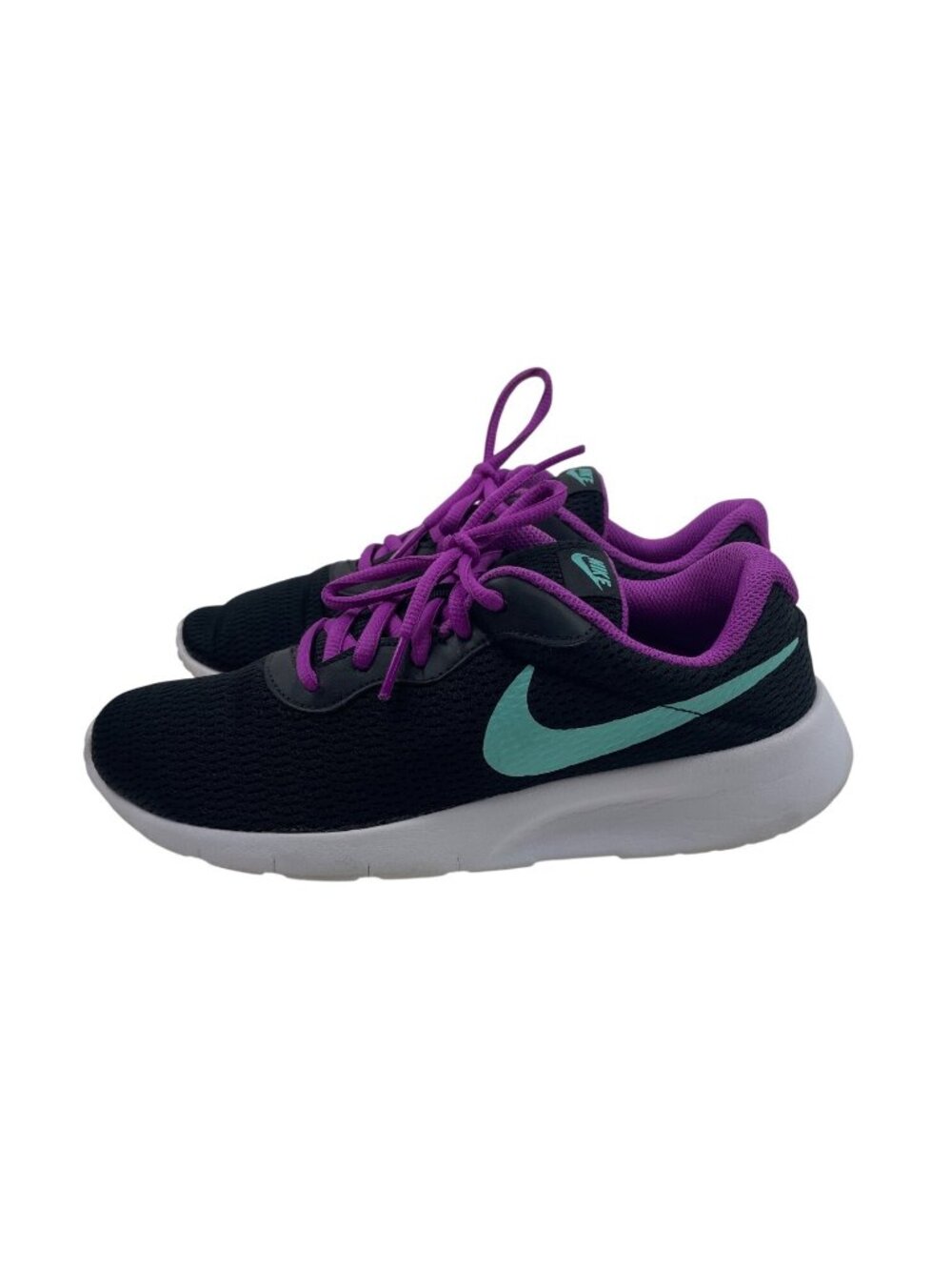 Nike Youth Tanjun Shoes Black/Hyper Purple Size 6Y Lightweight Athletic Sneakers